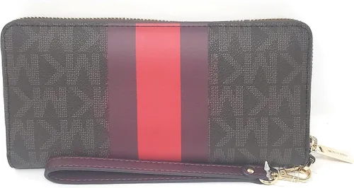Miniatura 2 de Michael Kors Pulsera continental grande con rayas centrales para mujer, marrónmerlot, Marrón, Cartera y pulsera