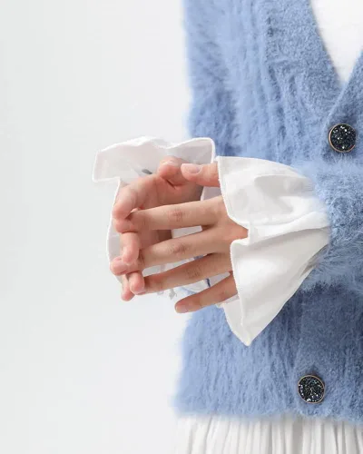 Miniatura 2 de Elegtiskas Puños de encaje para mujer, mangas desmontables, pulseras para mujeres y niñas