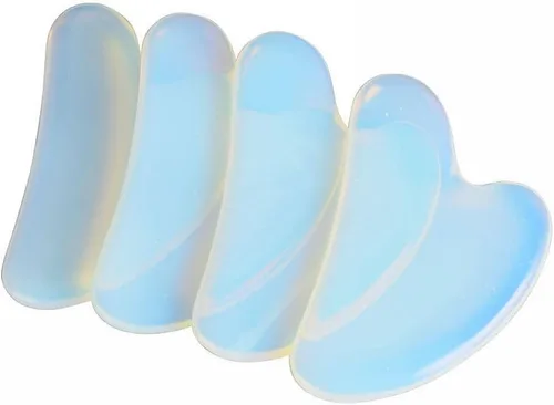 Miniatura 6 de Herramienta de cuarzo natural con forma de corazón de cristal Gua Sha, herramienta de masaje de spa, herramienta de masaje facial para cuello