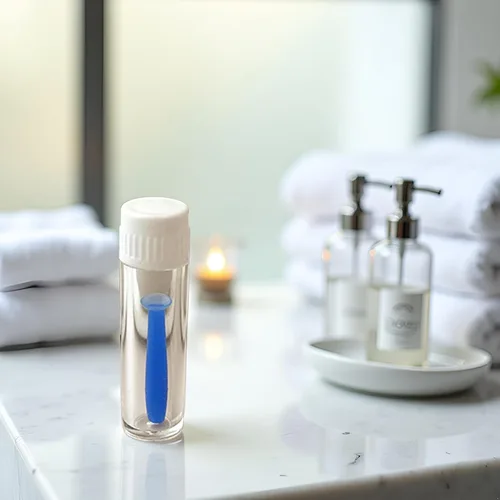 Miniatura 6 de Herramienta de lente de contacto de silicona suave conveniente azul Removedor de émbolo Insertador de lente escleral, para lentes duras suaves