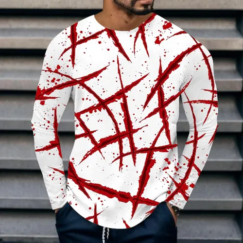 Miniatura 4 de Shirts for Men Breathable Long Sleeve Printed Thermal Lightweight Regular Fit Tees Trendy True Comfort Tops