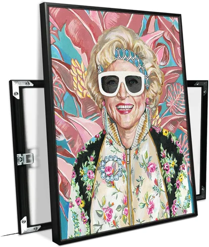 Miniatura 9 de Arte de pared de moda de los 80 con diseño dorado, póster para dormitorio de chicas, pintura en lienzo de chicas dorada, impresiones