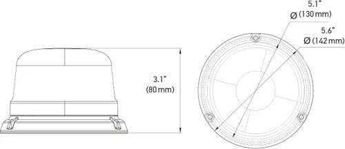 Miniatura 2 de HELLA 358114821 - Luz de advertencia compacta de montaje fijo, 1 unidad