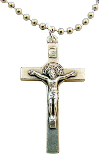 Miniatura 4 de Religious Gifts Adorno de espejo retrovisor automático de Jesucristo Católico en Crucifijo Flor de Lis Cruz Protección de Viaje