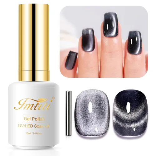 Miniatura 82 de Esmalte de uñas de gel con purpurina, 0.5 fl oz, color rosa brillante, de remojo, con LED, UV, kit de esmalte de uñas de gel para manicura en salón