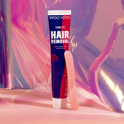 Miniatura 6 de WooWoo Crema natural para depilación íntima – Removedor de pelo vegano sin dolor para pieles sensibles – Depilatorio para genitales, bikini, piernas