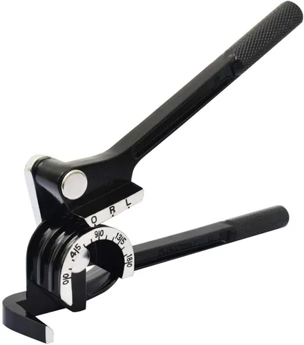 Miniatura 8 de Wostore Dobladora de tubos de 180 grados, 3 en 1 para 1/4" 5/16" 3/8" OD, Dobladora de tubos de acero mecanizado 0-180° con agarre antideslizante
