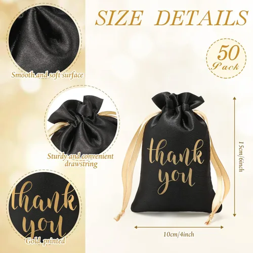 Miniatura 2 de Sieral 50 bolsas de regalo de satén con cordón para joyas, bolsas para dulces para el día de la madre, boda, baby shower, despedida de soltera