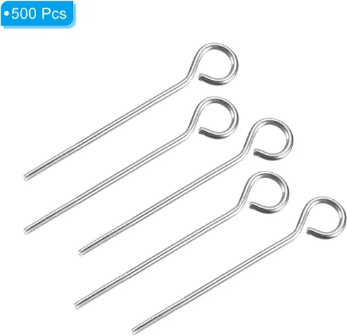Miniatura 3 de PATIKIL 500 alfileres de ojo de acero inoxidable 304 de 0.71 pulgadas de calibre 22 de plata para hacer joyas, manualidades, collares, pulseras