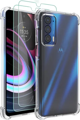 Miniatura 15 de Osophter Funda para Moto Edge 2021, Moto Edge 5G UW, transparente, esquinas reforzadas con flores, TPU para absorción de golpes, flexible