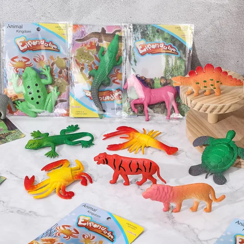 Miniatura 3 de Outus Juego de 8 criaturas de animales en crecimiento expandibles gigantes 3D para cultivo de huevos de Pascua, relleno de cesta de huevos