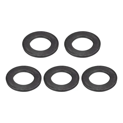 Miniatura 28 de Uxcell Arandela plana de acero al carbono para pernos M8, 10 piezas M8 x 16 x 1.5mm, aleación de acero negro oxidado de grado 8.8, sujetadores