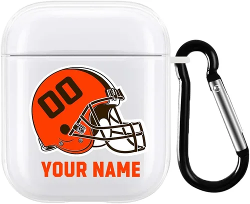 Miniatura 10 de Funda de casco de fútbol con nombre y número para Apple AirPods de 2ª y 1ª generación, regalo personalizado para fanáticos de los deportes de Arizona