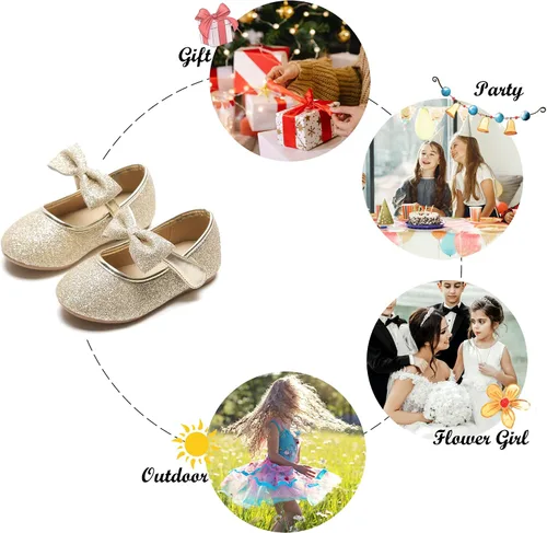 Miniatura 5 de Felix Flora Toddler Little Girl Dress Shoes - Girl Mary Jane Flats Party School Wedding