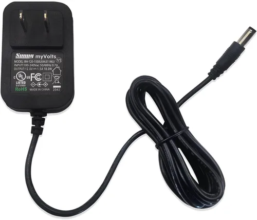 Miniatura 6 de MyVolts Adaptador de fuente de alimentación de 12 V compatible con interruptor Netgear GS105 - Enchufe de EE. UU. con extensión e interruptor