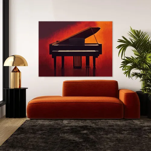 Miniatura 3 de Sense Canvas Piano 18 - Lienzo decorativo para decoración del hogar, póster pequeño de 16 x 12 pulgadas, 0.75 pulgadas