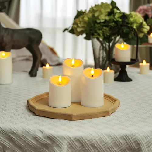 Miniatura 5 de Homemory - Velas recargables sin llama, velas LED, velas operadas por baterías con control remoto y temporizadores, impermeables para exteriores