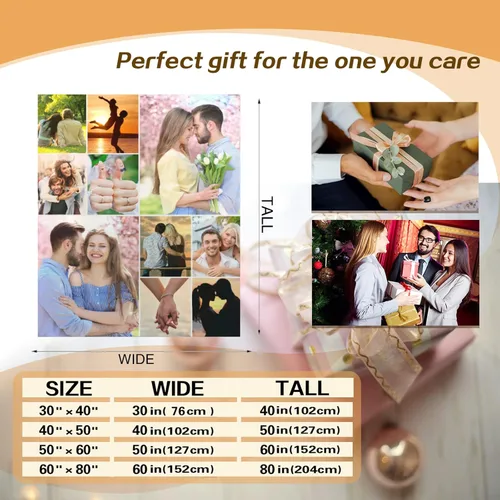 Miniatura 7 de Mantas personalizadas con fotos, manta personalizada de collage de fotos, manta personalizada para parejas, con mis propias fotos, regalos de Foto-10