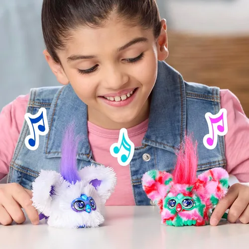 Miniatura 4 de FURBY Furblets - Paquete de 2 mini amigos navideños Pep-Mint & Sno-Flay, juguetes electrónicos de peluche para niñas y niños de 6 años en adelante