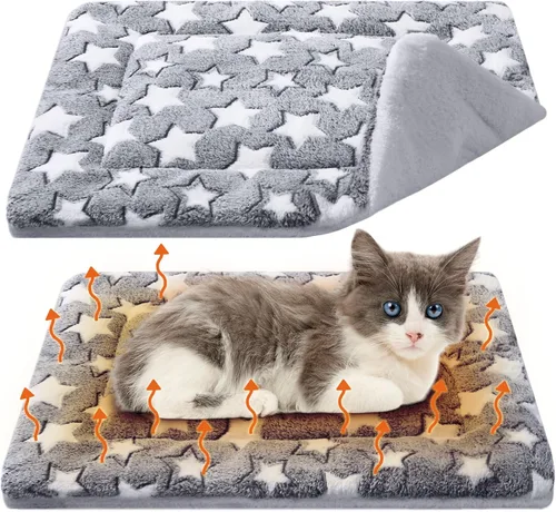 Miniatura 7 de VitalCozy Paquete de 2 tapetes autocalentables para gatos, almohadilla autocalentable, reversible, lavable a máquina, refleja el calor corporal