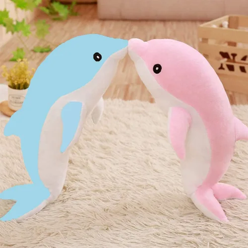 Miniatura 7 de Somao Animales de Peluche Delfín Almohada de Peluche Súper Suave Juguetes de Peluche de Animales Marinos Muñecas para Niños y Niñas Cojín para Azul