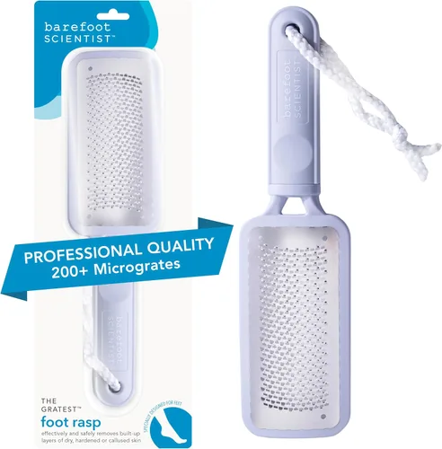 Barefoot Scientist La raspa profesional microrallada XL Gratest, elimina la piel dura y los callos, alivia los talones secos y agrietados