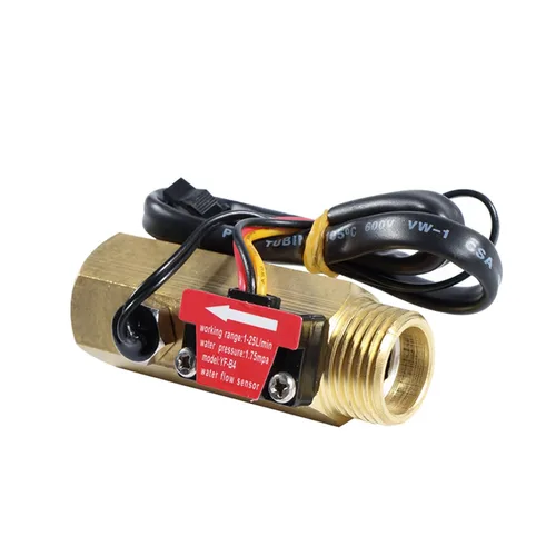 Miniatura 4 de Sensor de flujo de agua de rosca macho G1/2 pulgadas, interruptor de latón, efecto Hall, medidor de flujo líquido, contador BSP con sensor