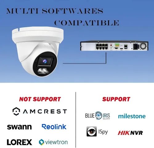 Miniatura 2 de Cámara de torreta IP PoE 4K 8MP al aire libre 24/7 versión nocturna a todo color 0.110 in 105° gran angular, H.265, IP67, compatible con Uniview