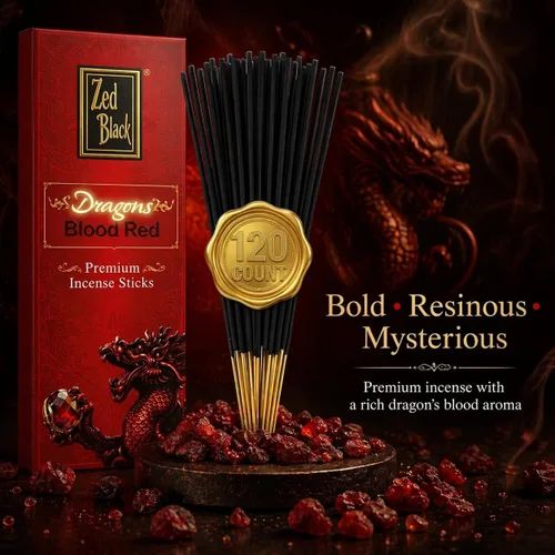 Miniatura 4 de Dragons Blood - Varitas de incienso de 120 unidades Incienso de resina natural enrollada a mano Sangre de Drago para protección Limpieza