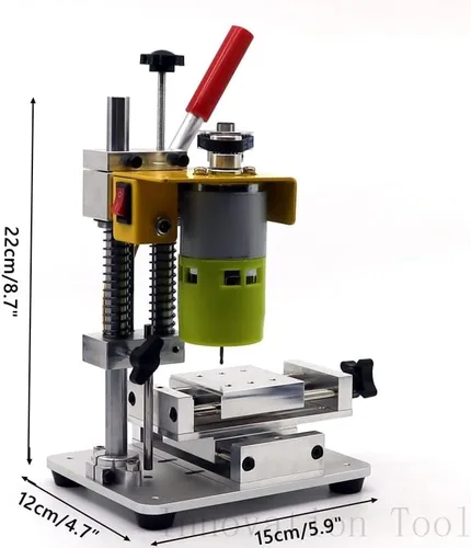 Miniatura 3 de Mini prensa de taladro de precisión CNC máquina de fresado de mesa portátil de sobremesa 795 motor B10 Chuck Metal madera bricolaje herramienta