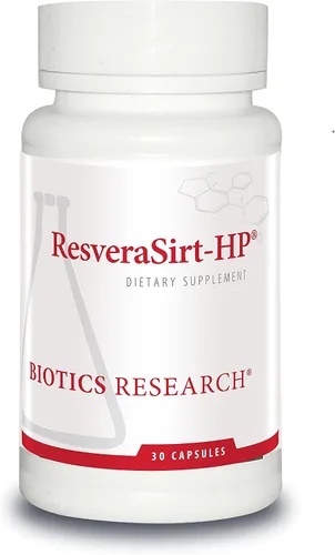 Biotics Research ResveraSirt HP Formulado por el Dr. Mark Houston, Trans Resveratrol, Quercetina, Aumento de la Actividad Sirtuina, Apoyo