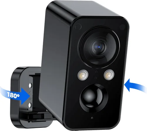 Cámaras de seguridad BECAMSO inalámbricas para exteriores con batería: cámara horizontal de 180° para seguridad del hogar, batería, cámara de