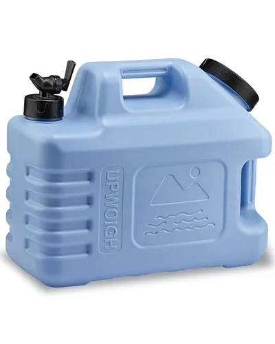 Miniatura 16 de UPWOIGH Jarra de agua de 3.5 galones, contenedor de agua a prueba de fugas verde bosque con espita, talla frontal moderna inspirada
