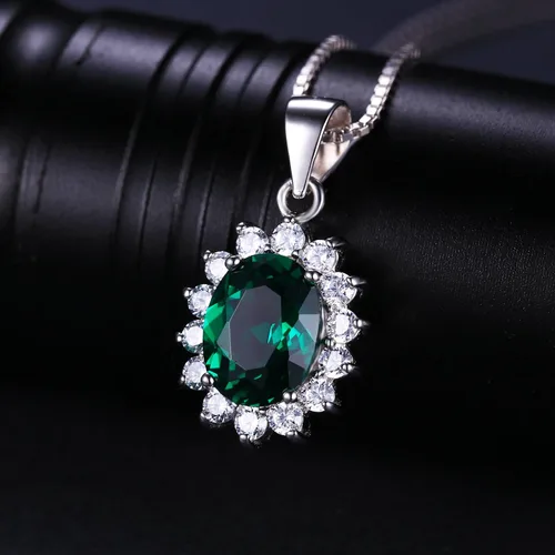 Miniatura 58 de JewelryPalace Princess Diana Kate Middleton Natural Amethyst Citrine Garnet Peridot Topaz Created Ruby Sapphire Simulated Emerald Pendant Necklace