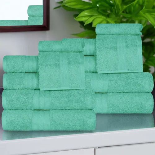 Miniatura 24 de Superior Juego de 2 toallas de baño de fibra larga 100% algodón peinado de 27.64 oz/m², para baño, ducha, cocina, súper suave, afelpado, altamente