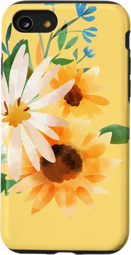 Miniatura 18 de iPhone 16 Yellow Sunflower Vintage Flower Petals Case