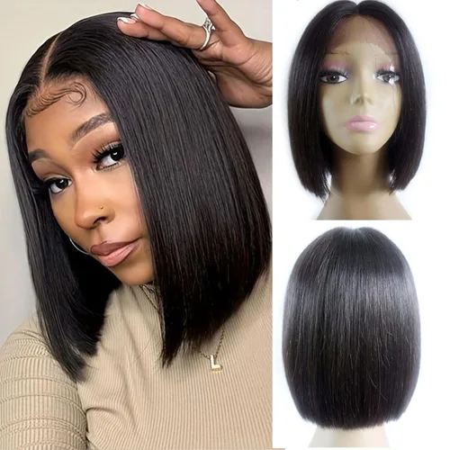 Miniatura 45 de Peluca de cabello humano con encaje frontal en T de 13 x 4 pulgadas, peluca de encaje HD rizado profundo sin pegamento, línea de cabello