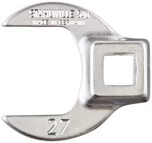 Miniatura 2 de Stahlwille 01200008 Llave de pie de gallo, 1/4" de accionamiento cuadrado, hecha de acero de aleación de cromo y cromado, tiene mordazas