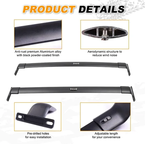 Miniatura 7 de Barras de techo Snailfly para 2021 2022 2023 2024 2025 2026 Jeep Grand Cherokee L de 3 filas y 2022 2023 2024 2025 2026 Jeep Grand Cherokee de 2
