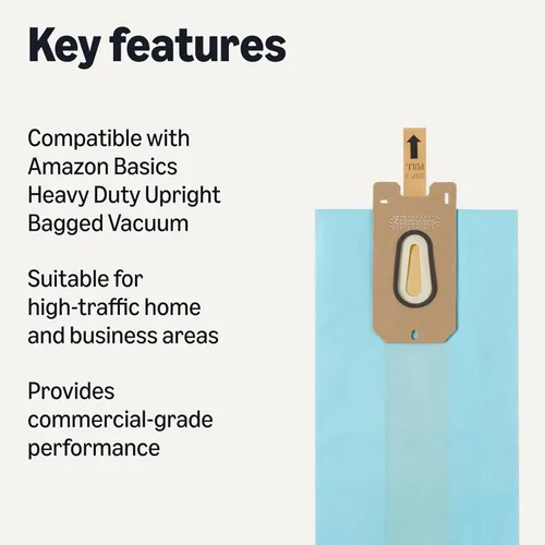 Miniatura 2 de Amazon Basics Bolsas de repuesto para aspiradora vertical de alta resistencia, paquete de 12