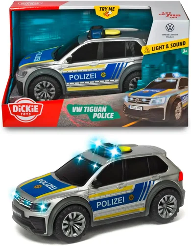 Miniatura 6 de DICKIE TOYS Volkswagen VW Tiguan R-Line – Coche de policía de 9.8 in con efectos de luz y sonido, SUV de policía, coche de juguete, para niños de 3
