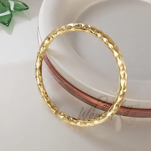 Miniatura 17 de Anillos de hélice de oro martillado 20G + ópalos + liso