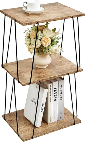 Miniatura 8 de KJGKK Mesa auxiliar alta, mesa auxiliar pequeña, mesa decorativa de 29 pulgadas de alto, mesita de noche para sala de estar, dormitorio y oficina