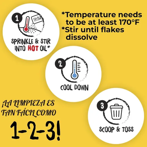 Miniatura 2 de FryAway Solidificador de aceite de cocina para freír, solidifica hasta 8 tazas, solidificador de aceite de cocina a base de plantas, polvo que Pan