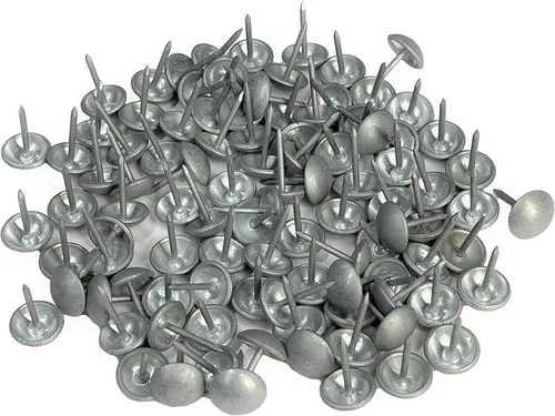 Miniatura 2 de Tachuelas de tapicería de alta calidad, ribete decorativo de cabeza de clavo para muebles, 7/16 pulgadas de diámetro (100 unidades, peltre antiguo)