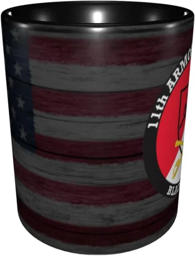 Miniatura 2 de 11th Armored Cavalry Regiment - Taza de café divertida de cerámica, tazas de té de viaje, bebidas para el trabajo, oficina en casa