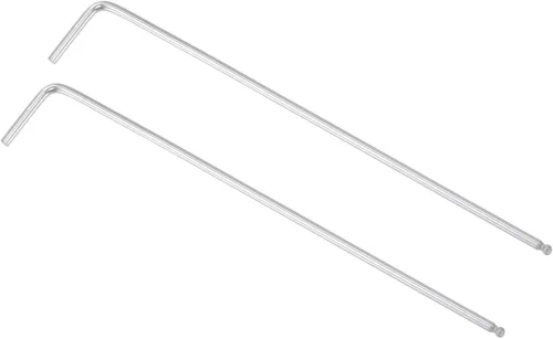 Miniatura 12 de uxcell Llave hexagonal de extremo de bola de 1/4", herramienta de reparación de brazo largo en forma de L 40Cr, SAE 2 piezas