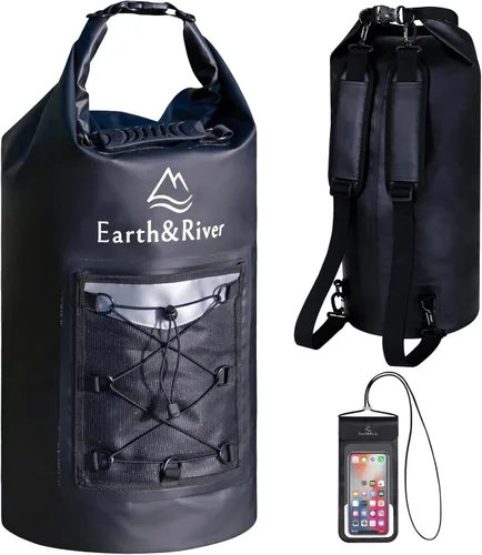 Miniatura 14 de EARTH&RIVER Mochila seca impermeable de alta calidad, extra gruesa, protección para todas las actividades acuáticas y campamentos, bolsa seca ligera