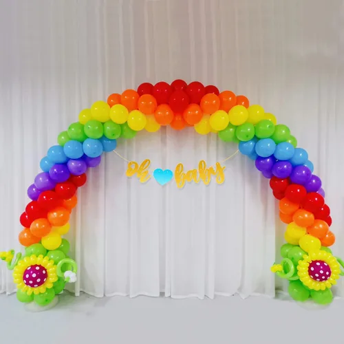 Miniatura 6 de 200 globos de 5 pulgadas, colores surtidos, pequeños globos de látex arcoíris para fiesta, cumpleaños, baby shower, aniversario, festival