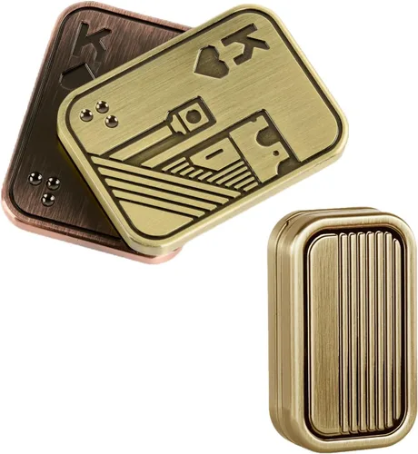 Paquete de 2 juguetes para ansiedad de metal EDC para adultos, alivio del estrés, TDAH, oficina, escritorio, juguetes para adultos (póker K+CP3)